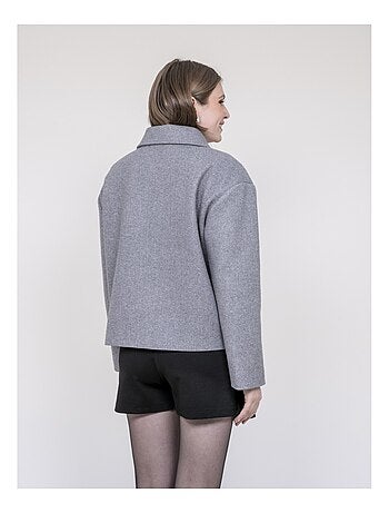 Veste courte effet laine UPARLIE