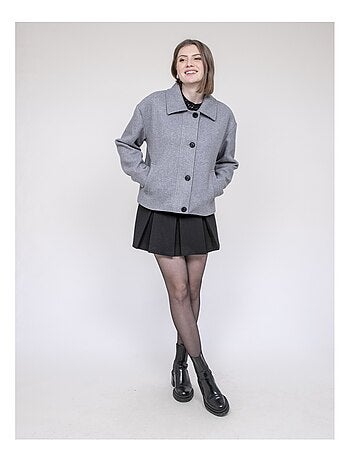 Veste courte effet laine UPARLIE