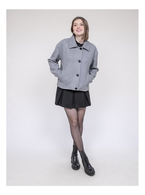 Veste courte effet laine UPARLIE - Kiabi