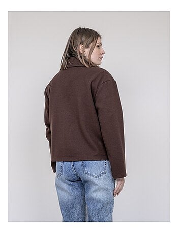 Veste courte effet laine UPARLIE