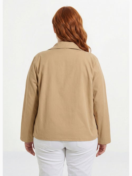 Veste courte en coton, col claudine - AFIBEL - Kiabi