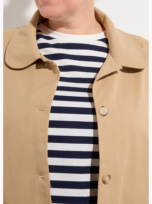 Veste courte en coton, col claudine - AFIBEL - Kiabi