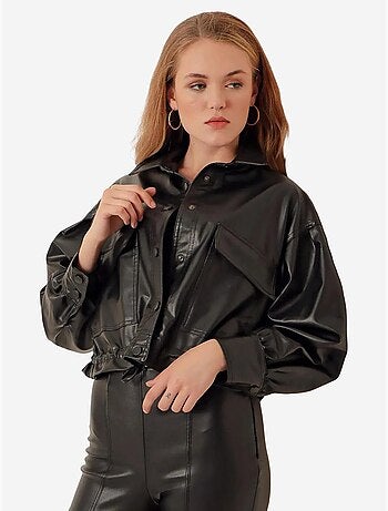 Veste courte en cuir bdart