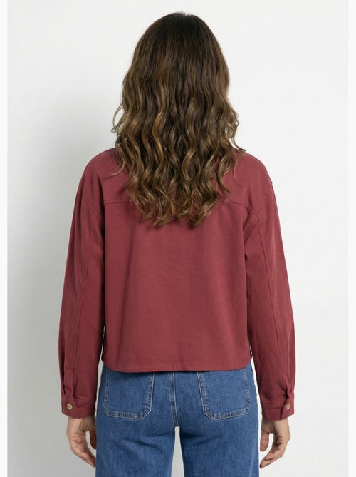 Veste courte en denim, détails ajourés - AFIBEL - Kiabi