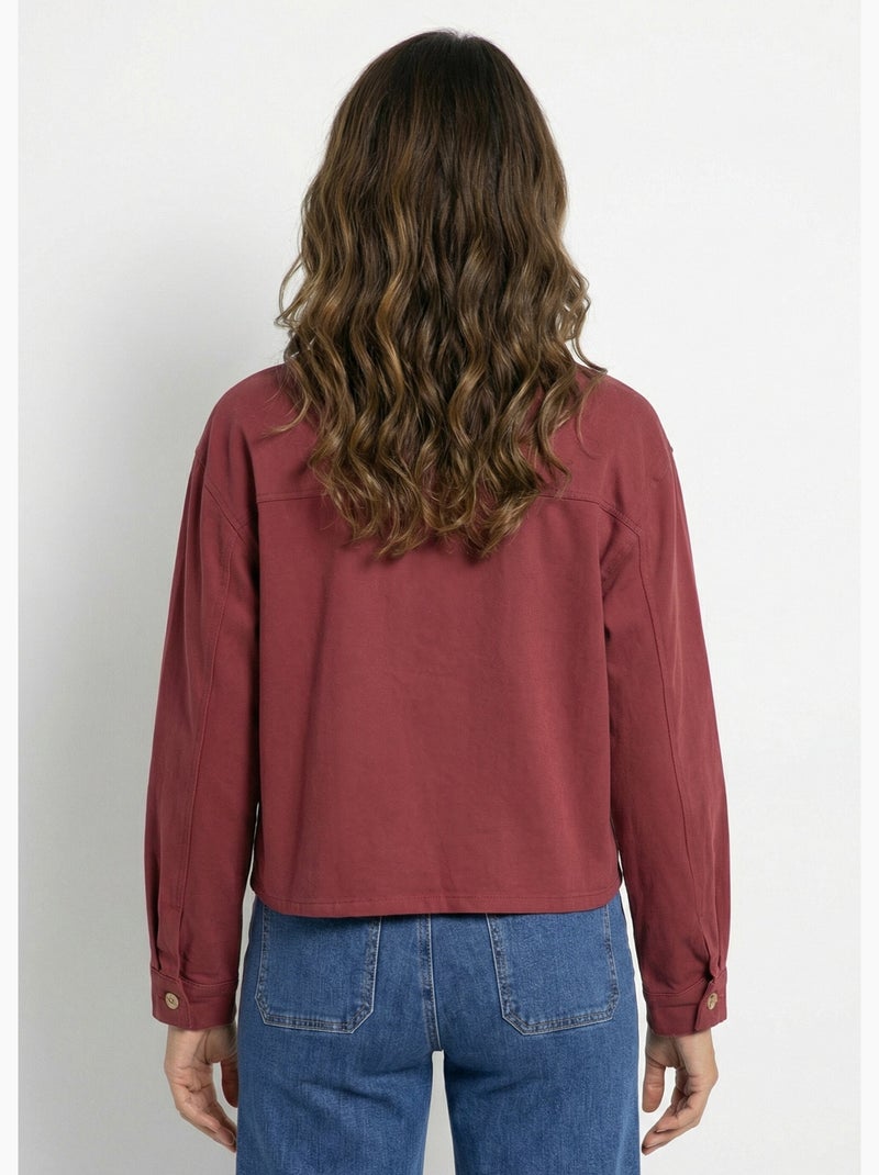 Veste courte en denim, détails ajourés - AFIBEL Bordeaux - Kiabi