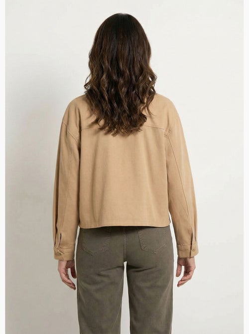Veste courte en denim, détails ajourés - AFIBEL - Kiabi
