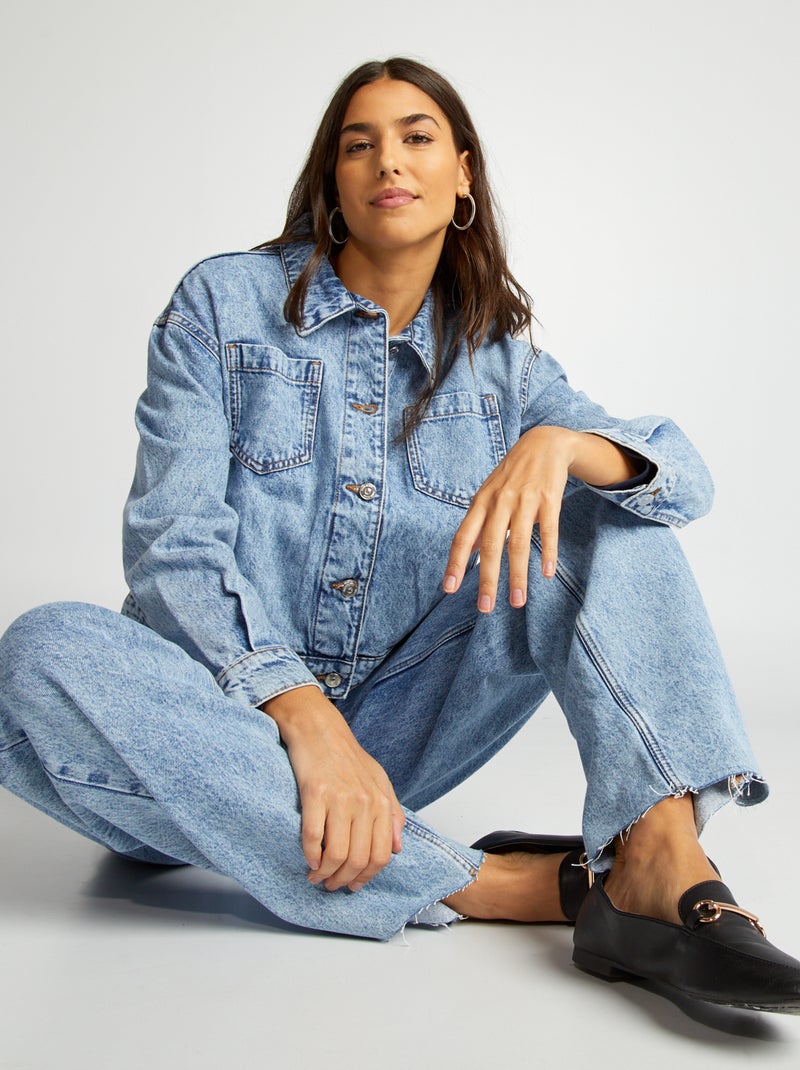 Veste courte en jean Bleu - Kiabi