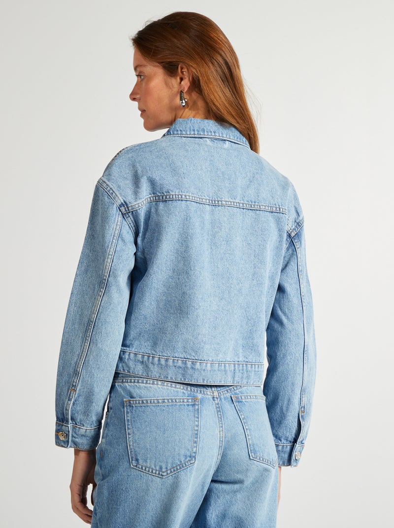 Veste courte en jean Bleu - Kiabi