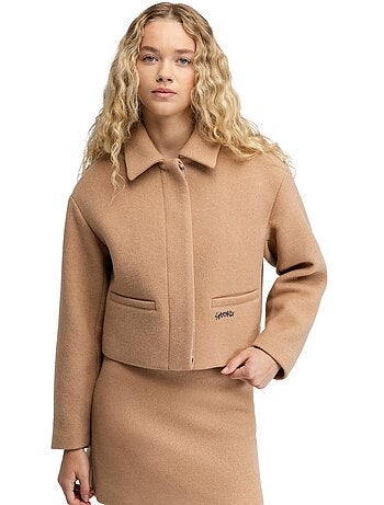 Veste courte en laine femme femme strodet-w sand