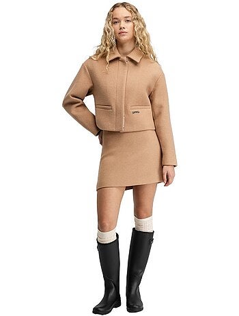 Veste courte en laine femme femme strodet-w sand