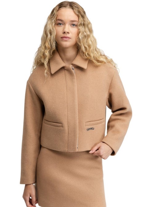 Veste courte en laine femme femme strodet-w sand - Kiabi Veste courte en laine femme femme strodet-w sand - Kiabi