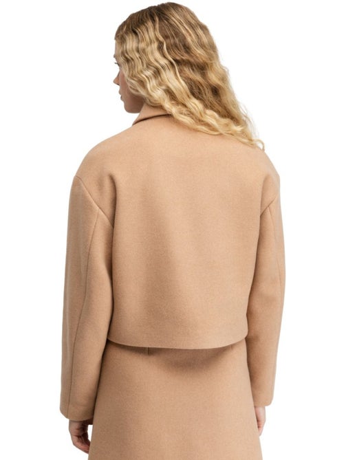 Veste courte en laine femme femme strodet-w sand - Kiabi Veste courte en laine femme femme strodet-w sand - Kiabi