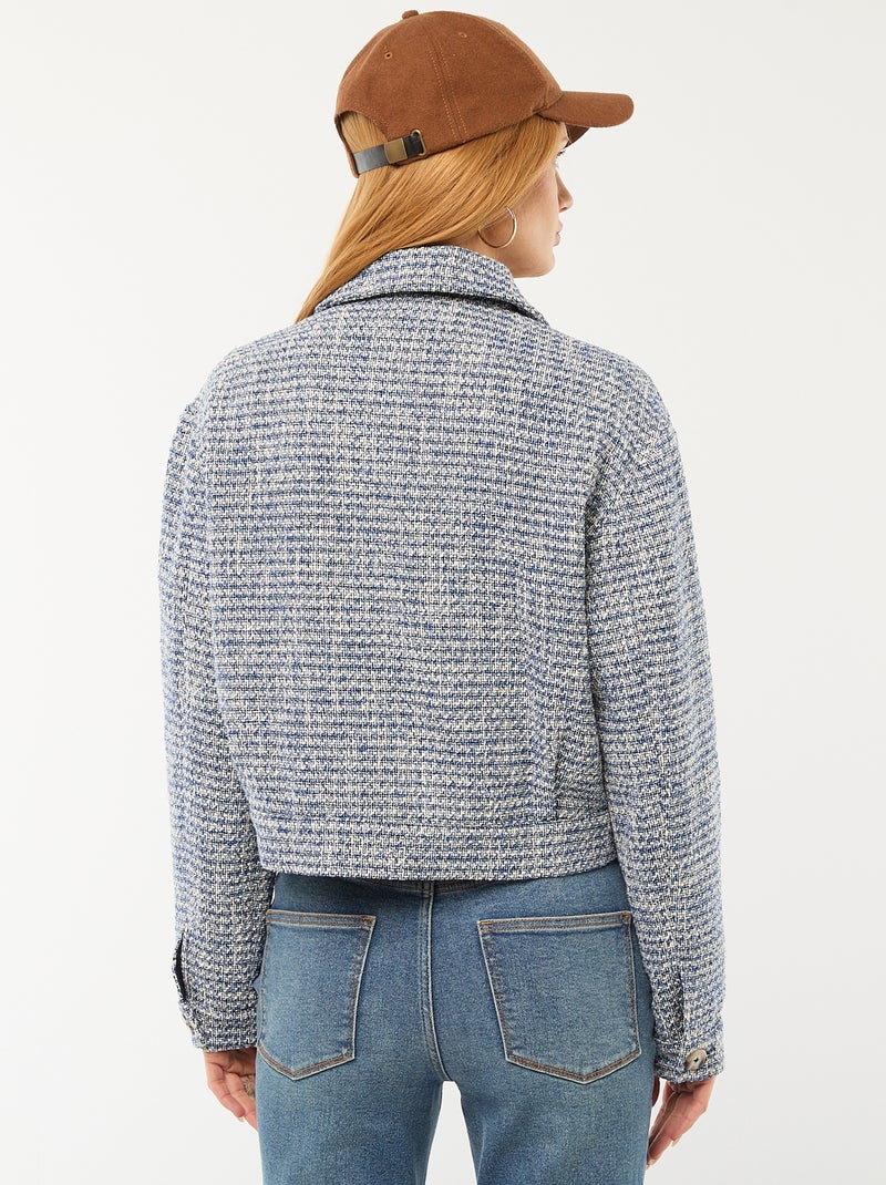 Veste Femme Caldene – Tweed Gris Bleu, Taille 10, Occasion