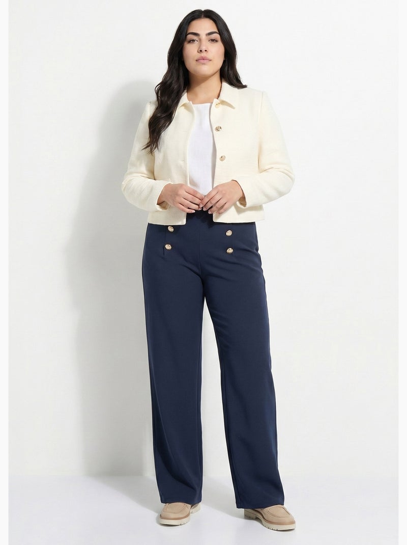 Veste courte esprit couture - afibel Ecru - Kiabi
