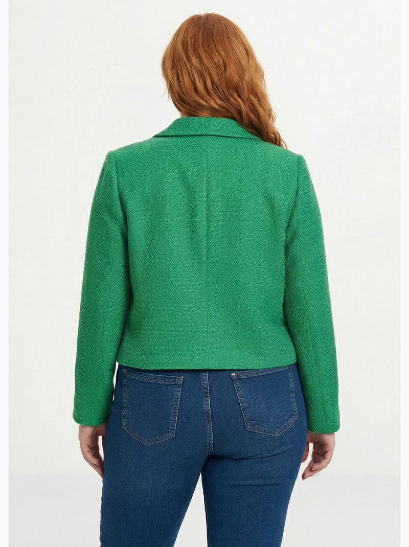 Veste courte esprit couture - afibel Vert - Kiabi
