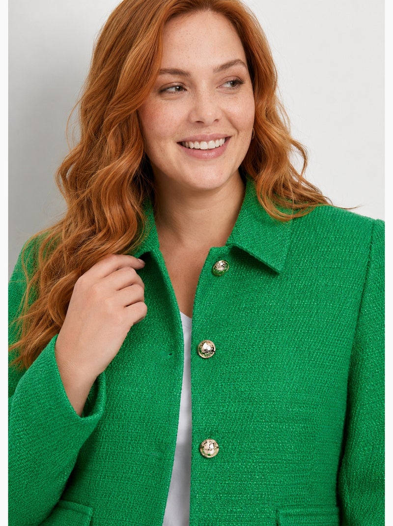 Veste courte esprit couture - afibel Vert - Kiabi