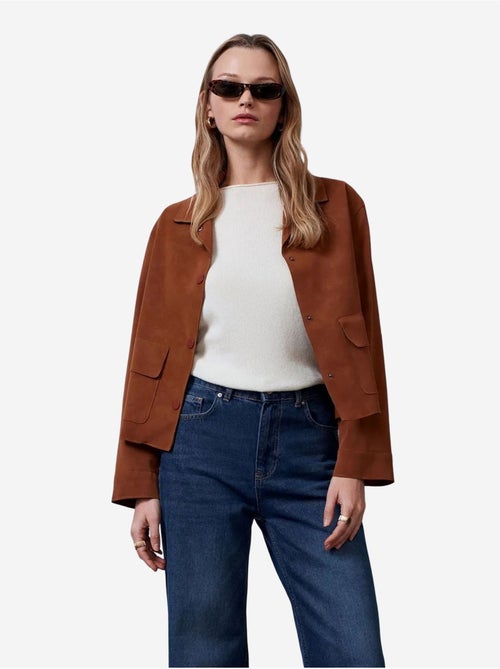 Veste courte femme en suédine dilvin - Kiabi