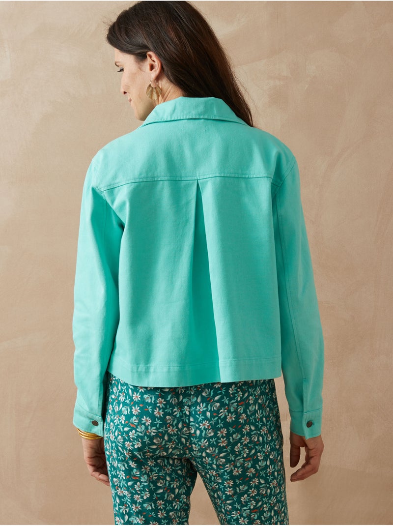 Veste courte forme boîte - DAXON Vert d'eau - Kiabi