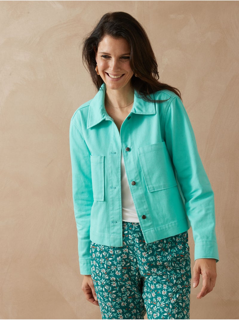 Veste courte forme boîte - DAXON Vert d'eau - Kiabi