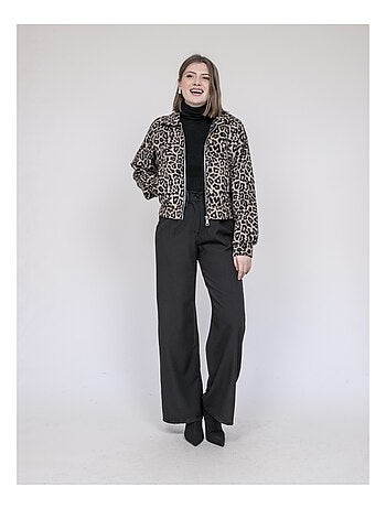 Veste courte imprimé léopard UMADIE