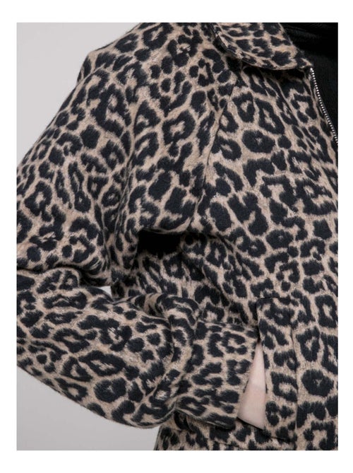 Veste courte imprimé léopard UMADIE - Kiabi