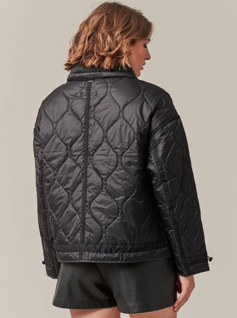 Veste courte matelassée  'Deeluxe' Noir - Kiabi