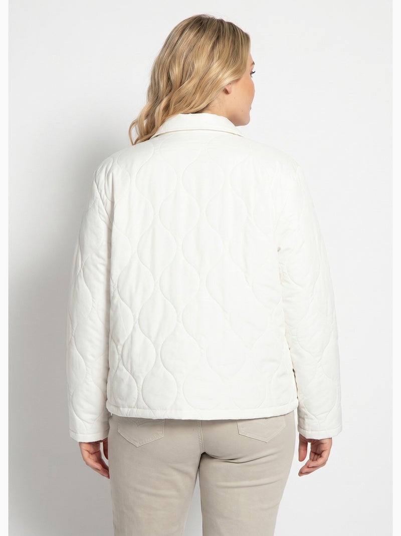 Veste courte matelassée pressionnée - AFIBEL Ecru - Kiabi