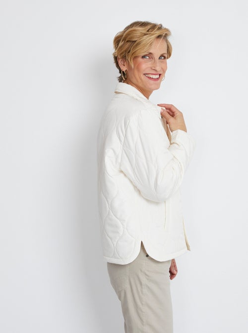 Veste courte matelassée pressionnée - Kiabi