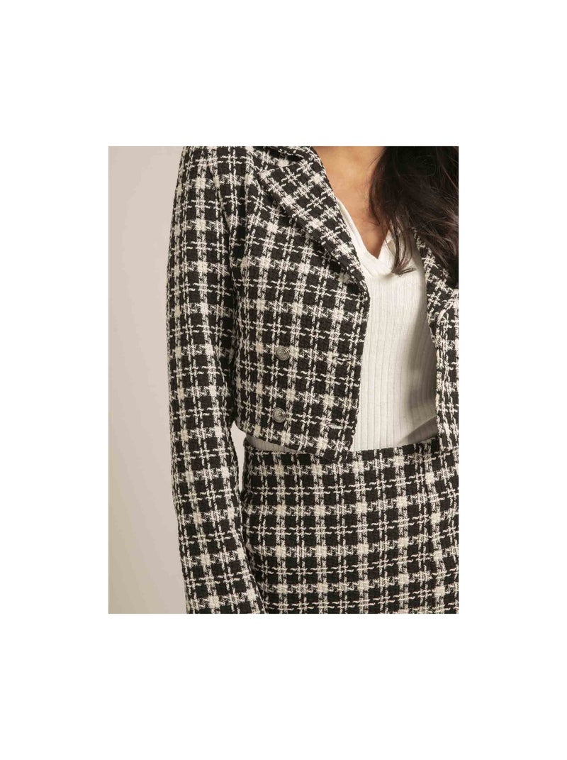 Veste courte motifs USMALIA Noir - Kiabi