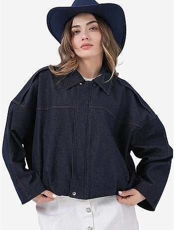 Veste courte oversize avec fermeture éclair et poche bdart