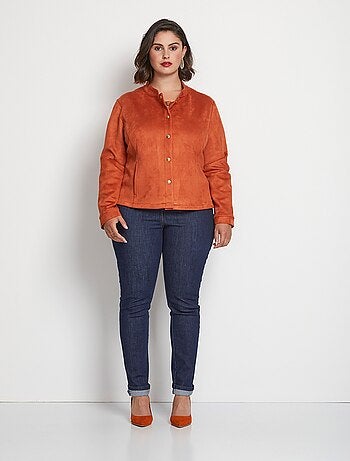 Veste courte pressionnée maille suédée