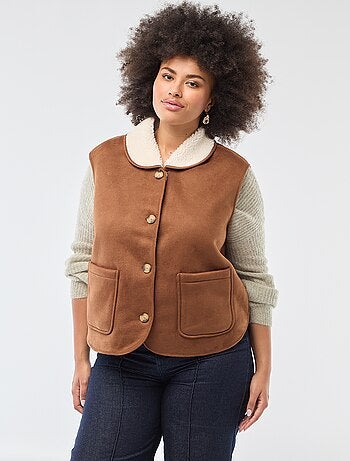 Veste courte réversible sans manches