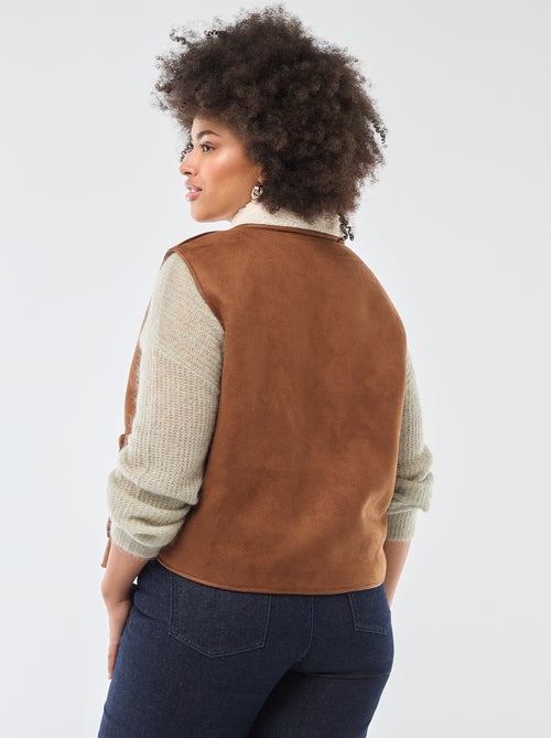 Veste courte réversible sans manches - Kiabi