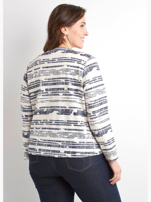 Veste courte sans col zippée irisée - Afibel - Kiabi