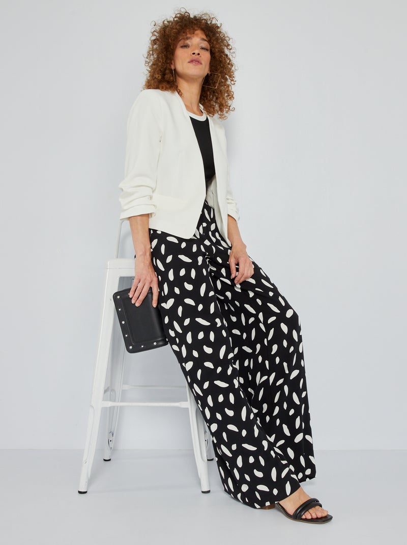 Veste courte type blazer blanc - Kiabi
