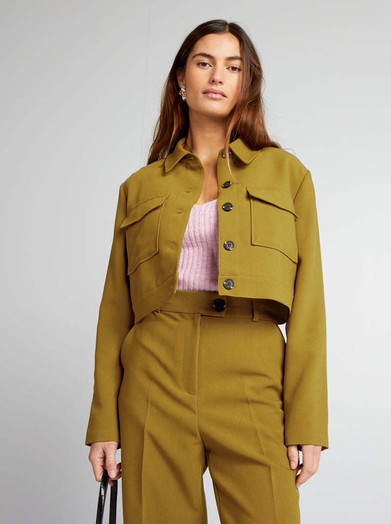 Veste courte Vert - Kiabi