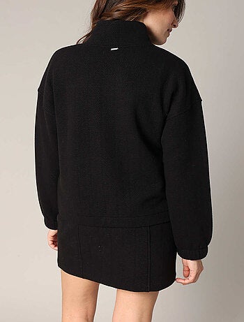 Veste courte zippée à col montant 'Deeluxe'