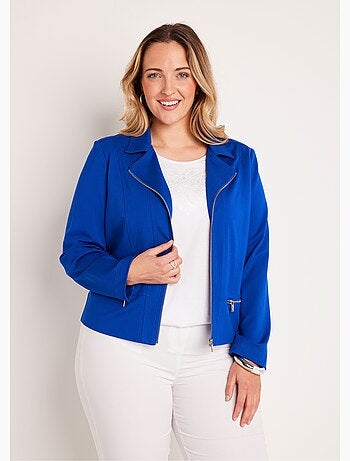 Veste courte zippée droite maille milano - AFIBEL