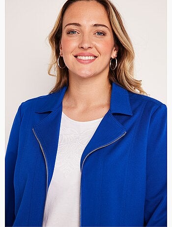 Veste courte zippée droite maille milano - AFIBEL