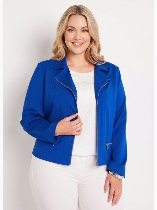 Veste courte zippée droite maille milano - AFIBEL - Kiabi