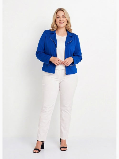 Veste courte zippée droite maille milano - AFIBEL - Kiabi