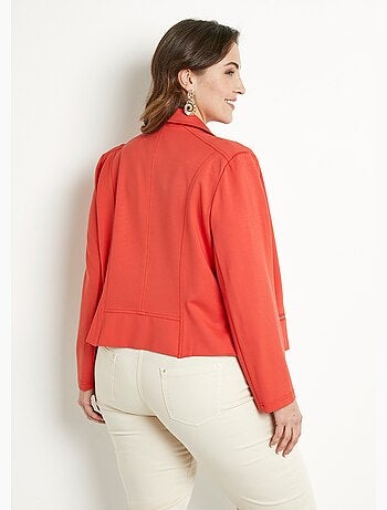 Veste courte zippée droite maille milano - AFIBEL