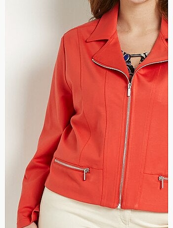 Veste courte zippée droite maille milano - AFIBEL