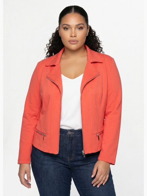 Veste courte zippée droite maille milano - AFIBEL - Kiabi