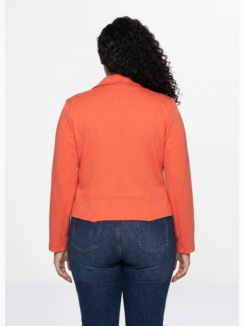 Veste courte zippée droite maille milano - AFIBEL Orange - Kiabi