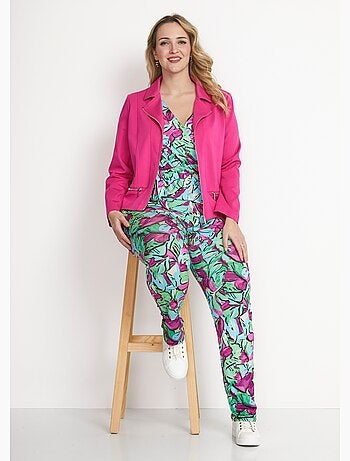 Veste courte zippée droite maille milano - AFIBEL