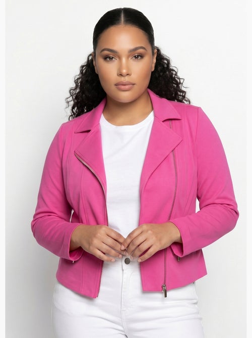 Veste courte zippée droite maille milano - AFIBEL - Kiabi