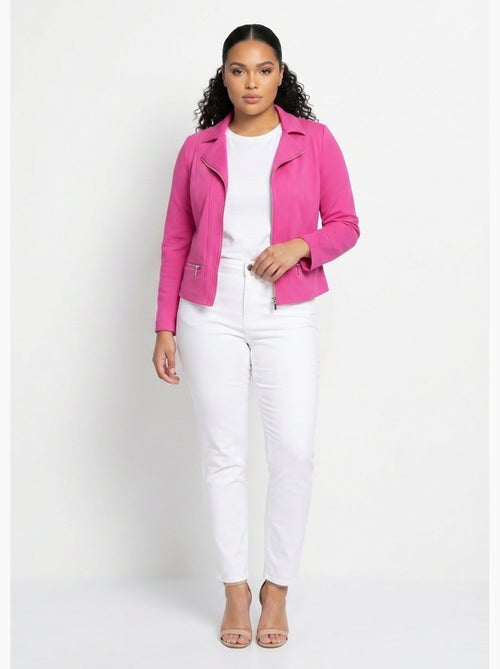 Veste courte zippée droite maille milano - AFIBEL - Kiabi