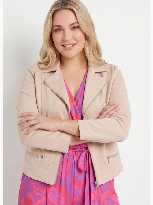 Veste courte zippée droite maille milano - AFIBEL - Kiabi