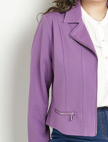 Veste courte zippée droite maille milano - AFIBEL